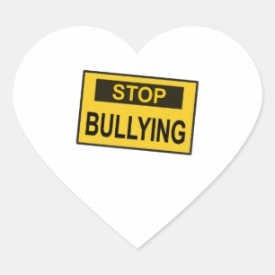Stop pesten Geel Hart Sticker