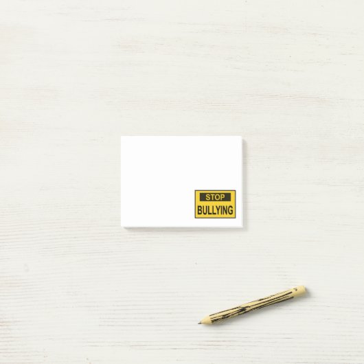 Stop pesten Geel Post-it® Notes (Op bureau)