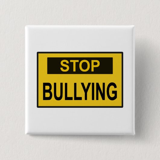 Stop pesten Geel Vierkante Button 5,1 Cm (Voorkant)