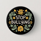 Stop pesten pesten pesten preventie bewustzijn ronde button 5,7 cm (Voorkant)