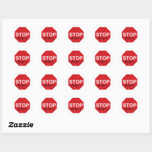 Stop pesten ronde sticker