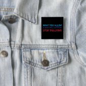 Stop pesten tegen pesterijen vierkante button 5,1 cm (In situ)