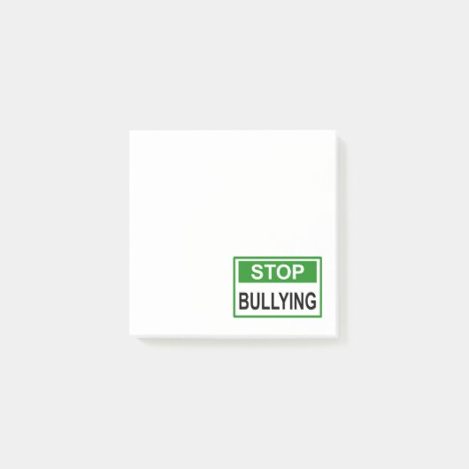 Stop pesten teken groen post-it® notes (Voorkant)