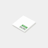 Stop pesten teken groen post-it® notes (Schuin)