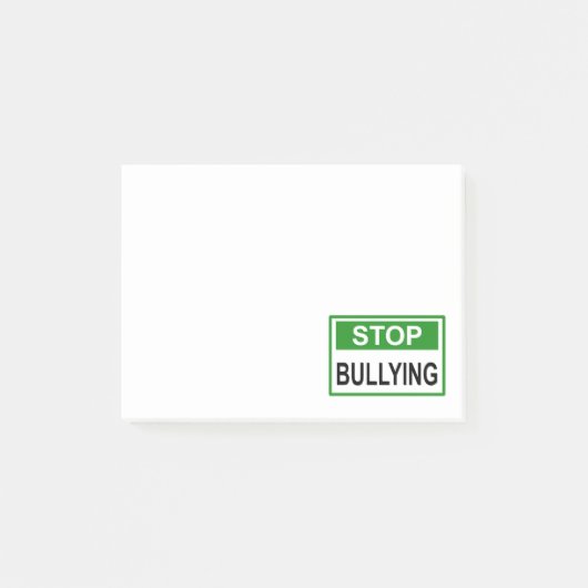 Stop pesten teken groen post-it® notes (Voorkant)