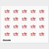 Stop pesten vierkante sticker (Vel)