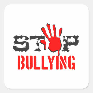 Stop pesten vierkante sticker