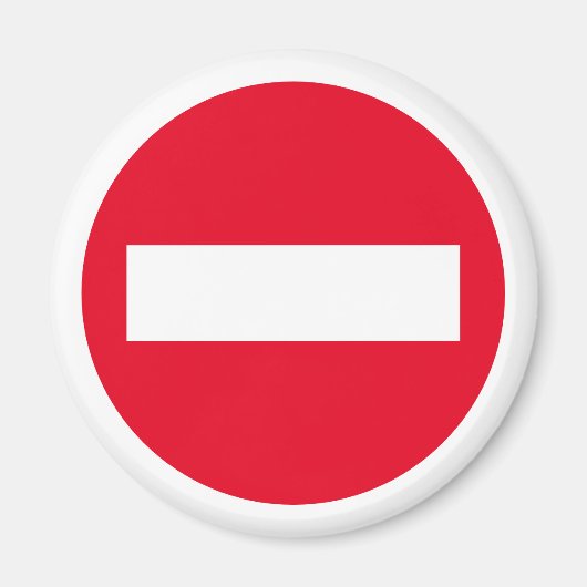 STOP-pictogram Geen aangepaste koelkast voor invoe Magneet (Voorkant)