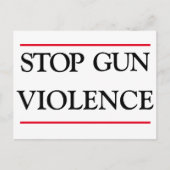 Stop Pistool Geweld Briefkaart (Voorkant)