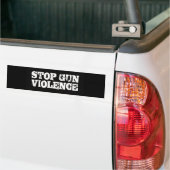 Stop Pistool Geweld Bumpersticker (Op Truck)