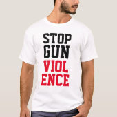 Stop pistool geweld in de wereld t-shirt (Voorkant)