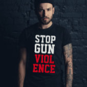 Stop pistool geweld in de wereld t-shirt