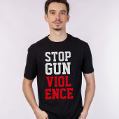 Stop pistool geweld in de wereld t-shirt