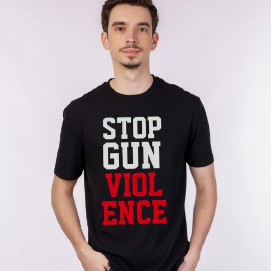 Stop pistool geweld in de wereld t-shirt