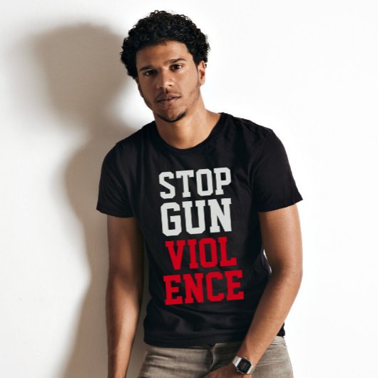 Stop pistool geweld in de wereld t-shirt