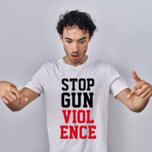 Stop pistool geweld in de wereld t-shirt