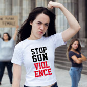 Stop pistool geweld in de wereld t-shirt