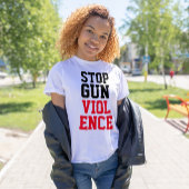 Stop pistool geweld in de wereld t-shirt