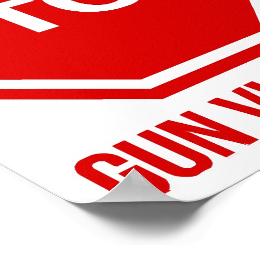 Stop Pistool Geweld Poster (Hoek)