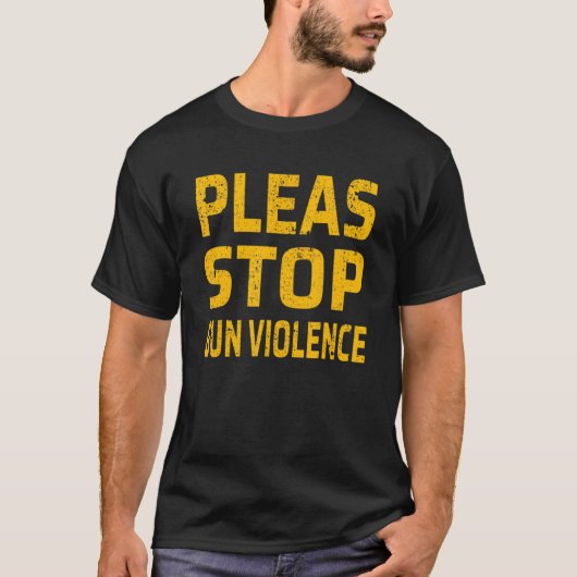 Stop Pistool Violence Awareness Day Draag Sinaasap T-shirt (Voorkant)