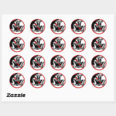 Stop Pistool Violence_Sticker Ronde Sticker (Vel)