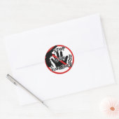Stop Pistool Violence_Sticker Ronde Sticker (Envelop)