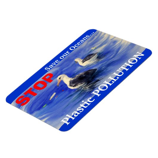 STOP Plastic verontreinigingsmagneet Magneet (Linkerzijde)