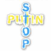 Stop poetin - geen oorlog - vrede - vrijheid voor sticker (Voorkant)