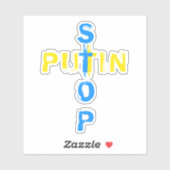 Stop poetin - geen oorlog - vrede - vrijheid voor sticker (Vel)