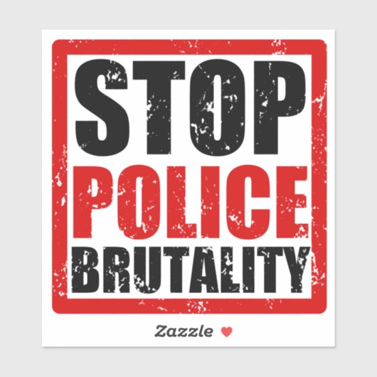 Stop politie brutaliteit Sticker (Vel)