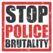 Stop politie brutaliteit Sticker (Voorkant)
