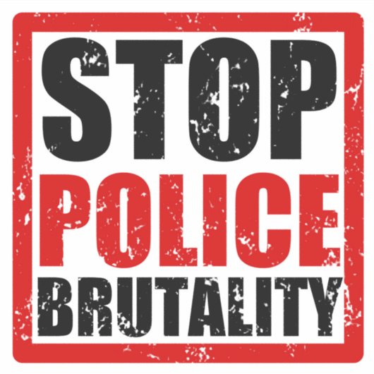 Stop politie brutaliteit Sticker (Voorkant)