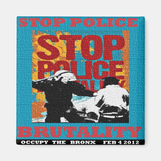 Stop politiegeweld, Occupy the Bronx Flyer 2012 Magneet (Voorkant)