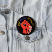 Stop politiegeweld ronde button 7,6 cm (In situ)