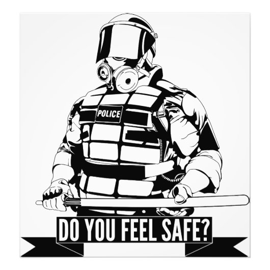 Stop politieonsterfte Kunst voor bezettingen Foto Afdruk (Voorkant)