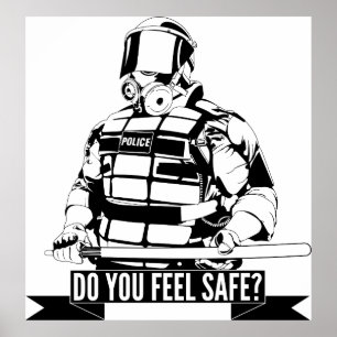 Stop politieonsterfte Kunst voor bezettingen Poster