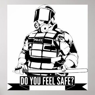 Stop politieonsterfte Kunst voor bezettingen Poster