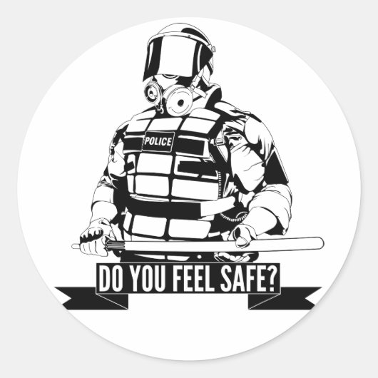 Stop politieonsterfte Kunst voor bezettingen Ronde Sticker (Voorkant)