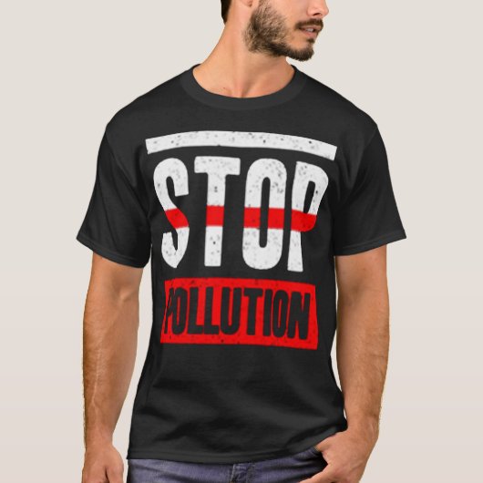 Stop pollution t-shirt (Voorkant)