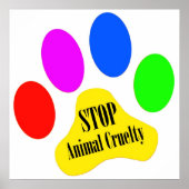 Stop Poster tegen dierenmishandeling (Voorkant)