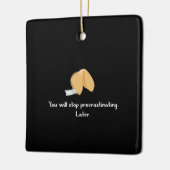 Stop procrastineren keramisch ornament (Links)