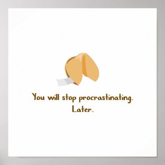 Stop procrastineren poster (Voorkant)