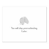 Stop procrastineren rubberstempel (Afrduk)