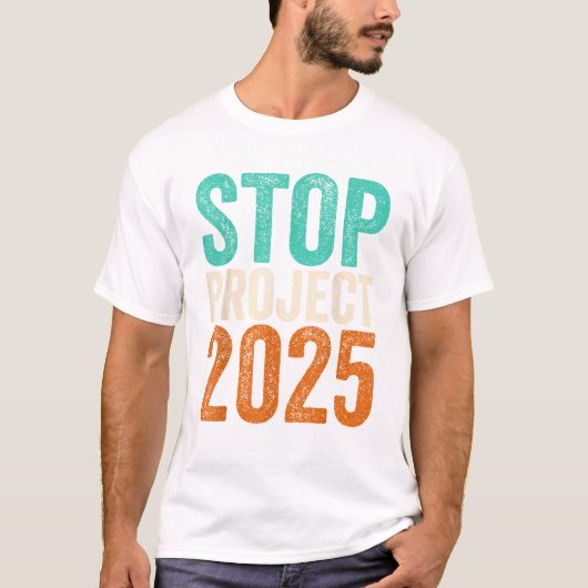Stop Project 2025 Anti Trump T-shirt (Voorkant)