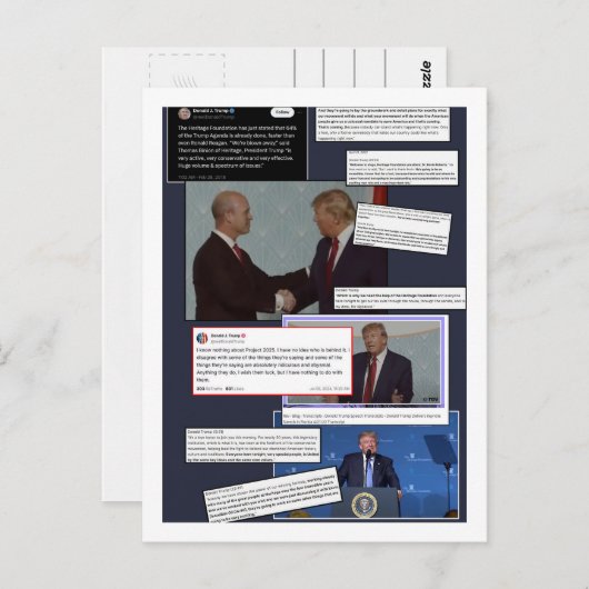 STOP Project 2025 Briefkaart (Voorkant / Achterkant)