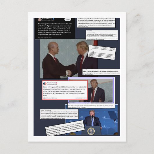 STOP Project 2025 Briefkaart (Voorkant)