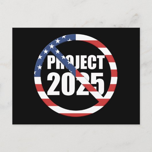 STOP Project 2025 Briefkaart (Voorkant)