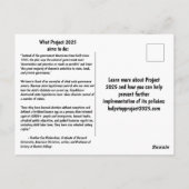Stop Project 2025 Briefkaart (Achterkant)