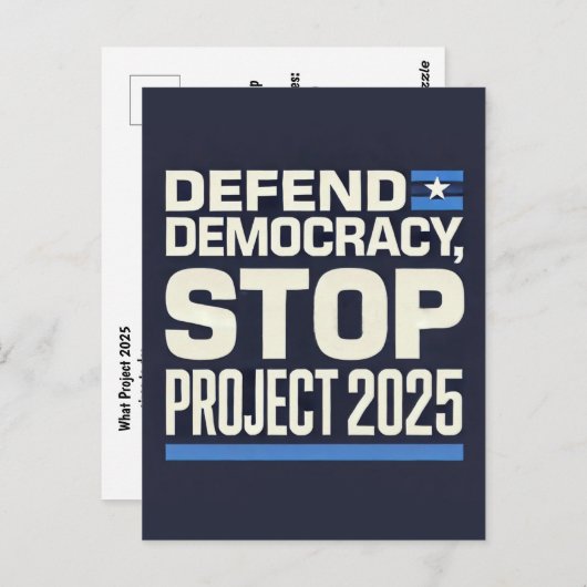 STOP Project 2025 Briefkaart (Voorkant / Achterkant)