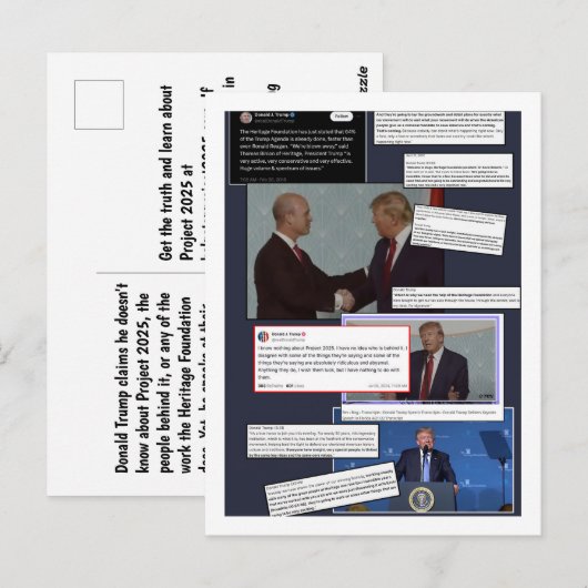 STOP Project 2025 Briefkaart (Voorkant / Achterkant)